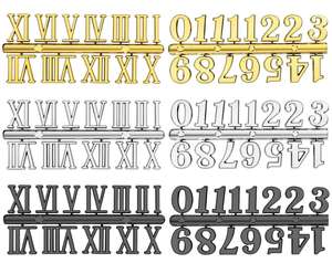 DIY Digitale Ersatz-Uhrteile aus Kunststoff, arabische Ziffern, Glockenuhrenzubehör für die Reparatur von Geräten - Product Image 4