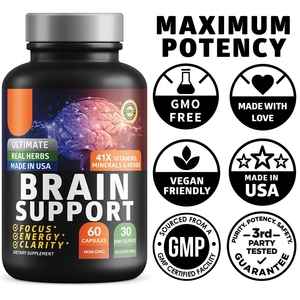 100% bổ sung hữu cơ giúp não bộ nhớ tùy chỉnh nhãn viên nang cho não - Product Image 5