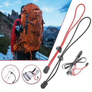 Portable Binding <b>Rope</b> Nylon Red And <b>Black</b> Quick Release For Outdoor Hiking Backpacks Trekking Poles Survival Tools - Product Image 2