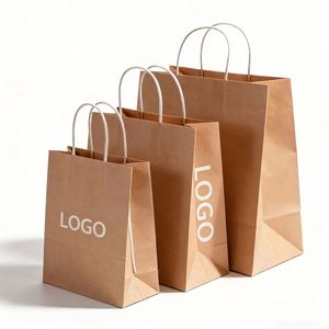 Factory Direct Customizable Brown Kraft Paper Shopping <b>Bag</b> With Twisted Handles Eco-friendly Ideal for Takeaway Packaging - Product Image 2