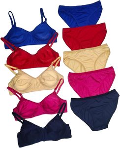 Ensemble soutien-gorge et culotte rembourrés sans coutures pour femme, lingerie en mélange de coton, confortable pour le quotidien, soutien-gorge en mousse simple sans coutures, vente en gros personnalisée - Product Image 6