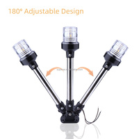 Feu d'ancre LED pliable de 12 pouces à 360° °   Feu de navigation arrière marin COB-LED DC12-24V pour yacht et bateau