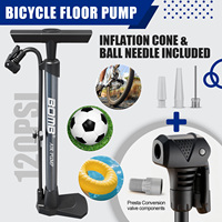 Pompe à vélo BOMB, pompe manuelle avec manomètre, pompe électrique haute pression pour vélo, pompe de sol portable