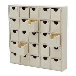 Ombrage en bois à 25 tiroirs, 50 pièces, boîte à ombres personnalisées, calendrier pour évents
