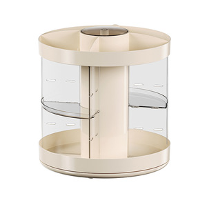 Rotating Cosmetic Storage Box Desktop Skincare Organizer With Partitions And Drawers For Home Use - Product Image 3
