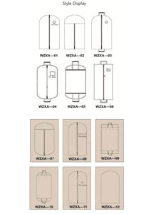 Sac de vêtement en PEVA écologique en gros, imperméable, pliable, housse de costume Oxford avec fermeture éclair - Product Image 6