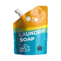 Sac d'emballage de savon liquide de lavage en feuille d'aluminium Emballage de gel douche Doypack Stand up Refill Laundry Destergent Shampoing Spout Pouch