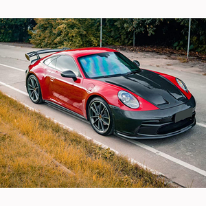 Pour <span class=keywords><strong>2018</strong></span> + Porsche <span class=keywords><strong>911</strong></span> 992 mise à niveau Style <span class=keywords><strong>GT3</strong></span> pare-chocs avant pare-chocs arrière capot jupes latérales aileron arrière Kit de carrosserie en Fiber de carbone sec - Product Image 6