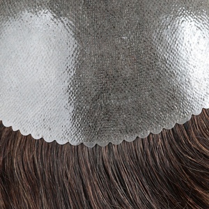 0.08mm <b>Mens</b> Full Pu Human Hair <b>Wigs</b> Male Toupee Hair Piece Hair System Hair for <b>Men</b> Best Price Good Quality Cut Hairstyle #2 - Product Image 4