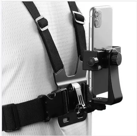 New Upgrade Universal Cell Phone Chest Mount Harness Strap Mobile Phone Holder Smartphone POV Video Outdoor for Gopro SJCAM YI