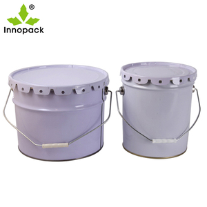 Cubo de Almacenamiento Industrial de <span class=keywords><strong>15</strong></span> Litros de Buena Calidad con Tapa Decorativa, Cubo de Acero Blanco de 15L con Asa Metálica en Oferta - Product Image 1