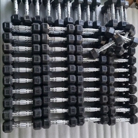 Vente en gros directe d'usine, haltères hexagonaux en acier recouverts de caoutchouc de 90 lb pour la musculation masculine, la remise en forme des bras, utilisation à domicile