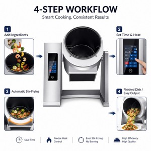 Robot de cuisine multifonction intelligent pour faire sauter les aliments, machine à riz frit automatique, robot de cuisine commercial - Product Image 5
