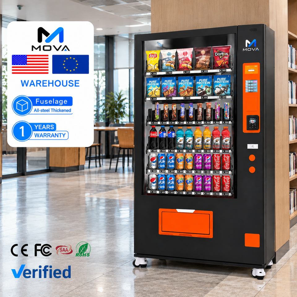 220 240V Button Vending Machine for Foods and Drinks 550W Refrigerated ...