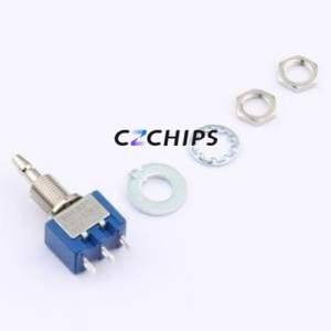 8R1021-N-Z Push Button Switch Switch Single Pole Double Throw Round Plunger Through Hole 3A - Product Image 1