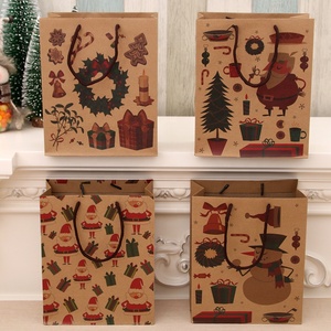 Venta al <span class=keywords><strong>por</strong></span> <span class=keywords><strong>mayor</strong></span> Festival Feliz <span class=keywords><strong>Navidad</strong></span> personalizado compras impresas bolsa <span class=keywords><strong>de</strong></span> <span class=keywords><strong>regalo</strong></span> Kraft Natural reciclado embalaje bolsa <span class=keywords><strong>de</strong></span> papel para <span class=keywords><strong>regalo</strong></span> - Product Image 4