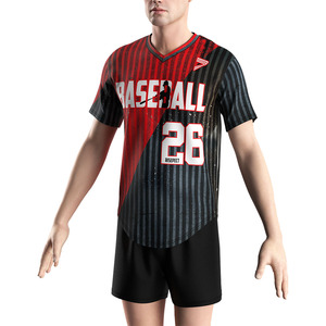 Kaus pelatih bisbol Jersey kustom seragam bisbol Hip-Hop leher V Oem Logo kustom - Product Image 5