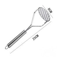 Roestvrijstalen aardappelstamper, groente- en fruitpureepers, handmatige babyvoedselstamper, keukenhulpmiddel voor het pureer van pompoen en aardappelen