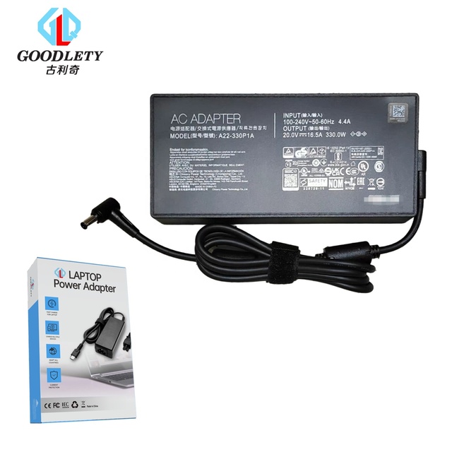 GOODLETY 20V16.5A 330W 6.0*3.7mm Laptop Adapter with 1.8M DC Cable ROG G733CX Strix Scar 17