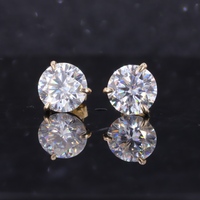 Boucles d'oreilles design mode 3 griffes 9mm 8mm 7.5mm 6.5mm 5mm 8.5mm boucles d'oreilles moisante or jaune 14k Bouchons d'oreille spirale.