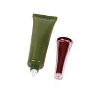 Tube de lotion corporelle transparente pour soins de la peau, sans BPA, emballage cosmétique en plastique, buse plate transparente, capacité de 10 à 25 ml