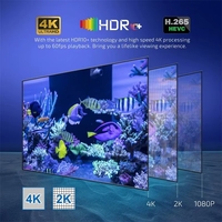 جهاز استقبال تلفزيوني X96q بنظام أندرويد 14، معالج ثماني النواة، شاشة لمس سعوية 4K، ذاكرة وصول عشوائي 3 جيجابايت، مشغل USB متعدد