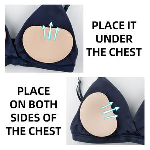 XINRUI Coussinets de poitrine réutilisables auto-adhésifs imperméables, rehausseurs perlés, confortables et invisibles, en mousse, type bande de soutien-gorge - Product Image 6