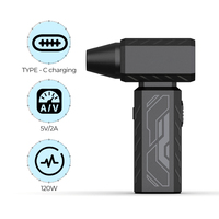 Souffleur d'air sans balais de 29 mm, batterie 6000 mAh et 130000 tr/min pour tableau de bord et volant de voiture