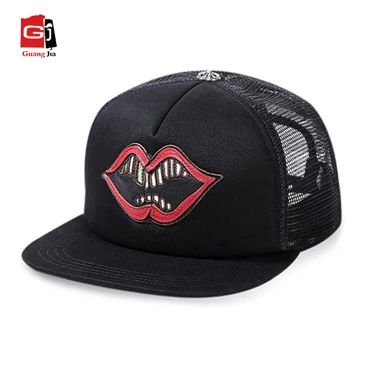 Özel Logo promosyon hediye 5 Panel spor koşu örgü Gorras Gorros Streetwear pamuk şoför şapkası