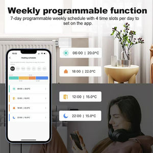 Vanne thermostatique intelligente Tuya Zigbee 3.0 TRV, thermostat de radiateur automatique, contrôleur de température, batterie, utilisation domestique, hôtelière, compatible <span class=keywords><strong>Alexa</strong></span> et Google - Product Image 4