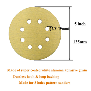 แผ่นดิสก์ขัดแบบตีนตุ๊กแกแผ่นขัดแบบห่วงอุปกรณ์ขัดกระดาษทรายแผ่นขัดไม้ - Product Image 4