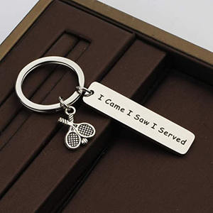 Cadeau Raquette de tennis Charm I Come I Saw I Served Porte-clés Cadeaux pour joueurs de tennis Coach Custom Wholesale - Product Image 5