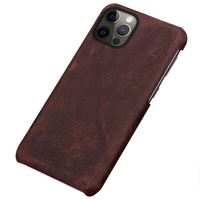 Étui en cuir véritable Boshiho pour iPhone 17 Pro, résistant aux chocs et à l'eau, portable, avec logo personnalisé, style rétro vintage Crazy Horse, multi-usages