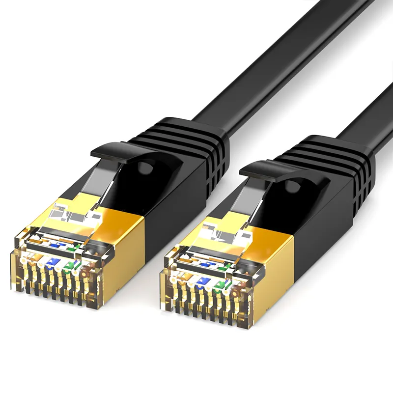 0.5-50m rj45 utp ftp cat5e cat6 cat7 cat 7 cat8 cat 8 cavo di rete piatto cavo ethernet cavo lan patch cord cat 6