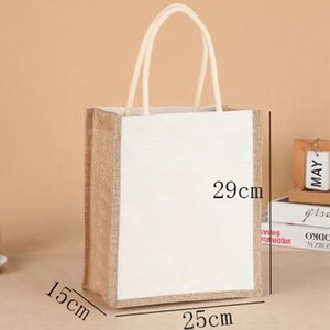 Excellent Quality 100% Cotton Letter Pattern Tote <b>Bag</b> with Shoulder Strap Comfortable Grip for Daily Shopping & Utility Carry - Product Image 2