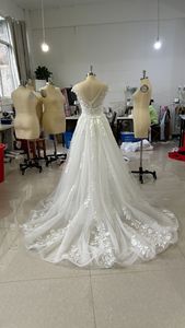 2026 Bride Dream Slimming Detachable Two-Way Wear Fishtail <b>Lace</b> <b>White</b> Large Trailing Wedding Dress - Product Image 6
