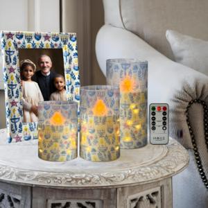 Oem ODM 3PCS SET LED trụ cột nến Flameless Pin hoạt động nến cho trang trí nội thất bên Nguồn cung cấp đám cưới nhấp nháy nến - Product Image 3