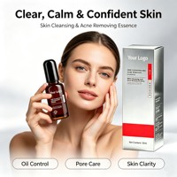 Essence faciale personnalisable de 15 ml, OEM, étiquette privée, sérum nettoyant pour le visage, pour une peau d'apparence saine