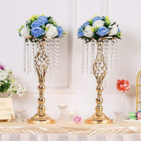 Support de bougie en fer torsadé électroplaqué or, de haute qualité, durable, centre de table pour mariage et banquet occidental