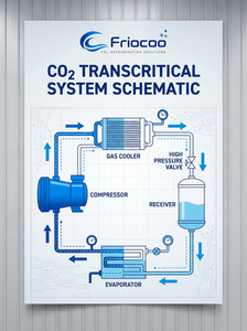 Unité de condensation CO2 <span class=keywords><strong>R744</strong></span> de type U à haute efficacité pour température ambiante élevée 50°C, refroidissement par spirales parallèles fiable pour congélateur industriel - Product Image 4
