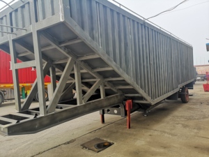 Remorques de camion à 3 essieux, remorque silo conçue pour le transport en vrac, remorque à <span class=keywords><strong>grain</strong></span>, remorque à fond de benne, semi-remorque de fret - Product Image 5