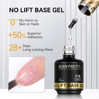 BORN PRETTY PRO 15ml Gel de Base Sans Remontage Anti-Décollement Soak Off, Vernis de Finition Haute Brillance, Vente Directe Usine, Couche de Base Longue Durée