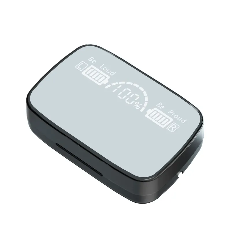 工場直接販売ヘッドフォンヘッドセットM9 5.1 twsミラーデジタルディスプレイワイヤレス充電でボックス懐中電灯