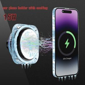 Ensemble cadeau d'entreprise ventilateur de refroidissement Peltier refroidisseur radiateur Cargador Inalmbrico Magntico Para Auto voiture support de chargeur sans fil personnalisé - Product Image 4