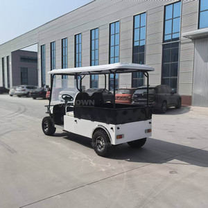 Voiturette de golf électrique utilitaire à 4 places avec caisse de chargement, batterie au lithium, pour transport de matériaux en ferme, parc, station balnéaire - Vente directe usine - Product Image 5