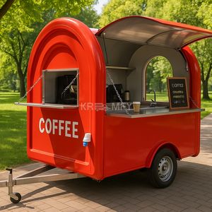 Carrito de Hot Dogs Personalizado 2025, Remolque de Helados, Camión de Comida Rápida Móvil Retro Estilo Americano - Product Image 2