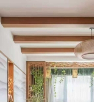 Poutre décorative moderne en polyuréthane imitation bois PU, légère, étanche, pour plafond intérieur de villa ou maison de thé