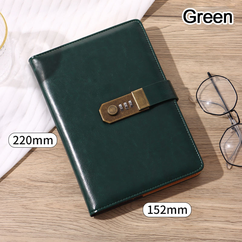 A5 Password notebook-Green