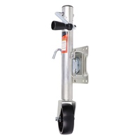 Cric à languette pivotant marin avec roue - Capacité de 1000 lb pour bateau et remorque, cric pivotant pour remorque, roue en caoutchouc