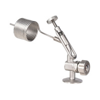 Valve de brassage manuelle aseptique en acier inoxydable de 1/2 po, résistante à la corrosion, avec extrémité à pince pour échantillonnage de bière